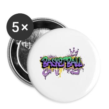 Basketball Graffiti Sprayer Basketball Sports - Buttons large 2.2''/56 mm (5-pack) - white - Front