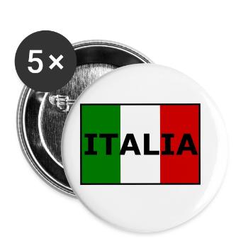 The flag of Italia - Buttons large 2.2''/56 mm (5-pack) - white - Front