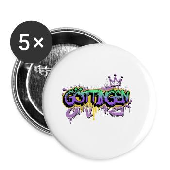 Göttingen Deutschland Stadt Graffiti Spray Sprayer - Buttons groß 56 mm (5er Pack) - Weiß - Vorne