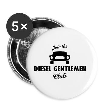 Member of the Diesel Fan Club - Buttons large 2.2''/56 mm (5-pack) - white - Front