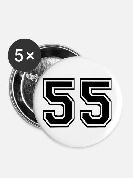 55 - Buttons groß 56 mm (5er Pack) - Weiß