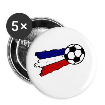 Les footballeurs des Pays-Bas - Lot de 5 grands badges (56 mm) - blanc - Devant