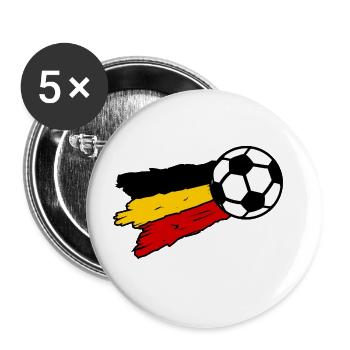 Les supporters belges - Lot de 5 grands badges (56 mm) - blanc - Devant