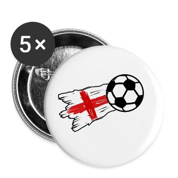 Fußball Legenden aus England - Buttons groß 56 mm (5er Pack) - Weiß - Vorne