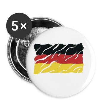 Deutschland Fan T Shirt Outfit Design - Buttons groß 56 mm (5er Pack) - Weiß - Vorne