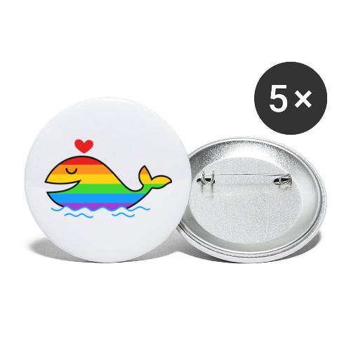 LGBTQI+ - Buttons groß 56 mm (5er Pack)