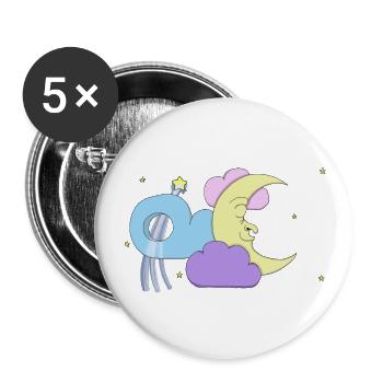 Goodnight Moon - Buttons large 2.2''/56 mm (5-pack) - white - Front