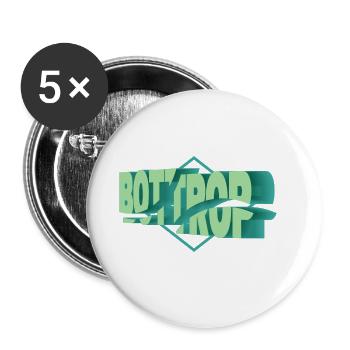 Bottrop Germany City 3D Font Skyline - Buttons large 2.2''/56 mm (5-pack) - white - Front