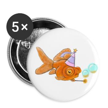 Fairy Teleskop - Buttons groß 56 mm (5er Pack) - Weiß - Vorne