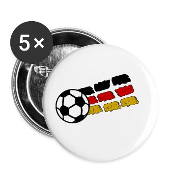 Das deutsche Team - Buttons groß 56 mm (5er Pack) - Weiß - Vorne