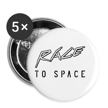 Course vers l’espace - Lot de 5 grands badges (56 mm) - blanc - Devant
