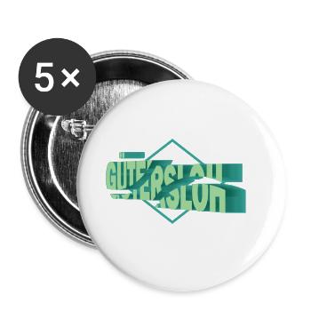Gütersloh Deutschland Stadt 3D Schrift Skyline - Buttons groß 56 mm (5er Pack) - Weiß - Vorne