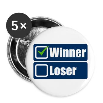 Winner - Buttons large 2.2''/56 mm (5-pack) - white - Front