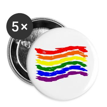 LGBT - Buttons large 2.2''/56 mm (5-pack) - white - Front