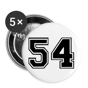 54 - Buttons groß 56 mm (5er Pack) - Weiß - Vorne