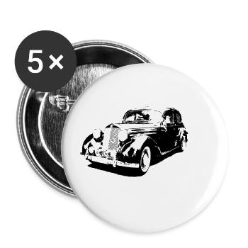 Auto - Buttons groß 56 mm (5er Pack) - Weiß - Vorne