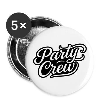 Équipe de fête - Lot de 5 grands badges (56 mm) - blanc - Devant