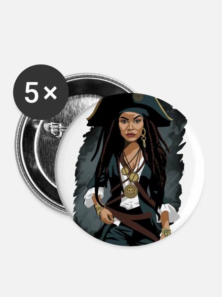Sturm - Buttons groß 56 mm (5er Pack) - Weiß