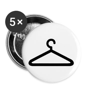 Kleiderbügel - Buttons groß 56 mm (5er Pack) - Weiß - Vorne