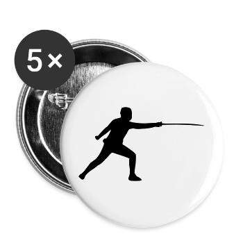 fencing - Buttons large 2.2''/56 mm (5-pack) - white - Front