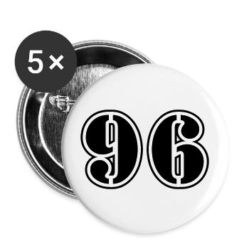 96 number symbol - Buttons large 2.2''/56 mm (5-pack) - white - Front