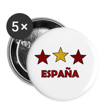 Die Spanier - Buttons groß 56 mm (5er Pack) - Weiß - Vorne