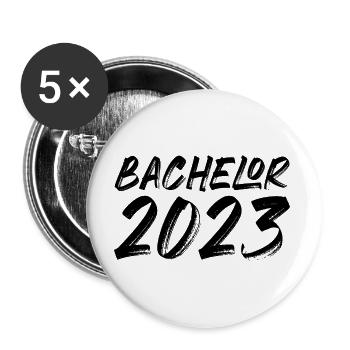 Bachelor 2023 - Buttons groß 56 mm (5er Pack) - Weiß - Vorne