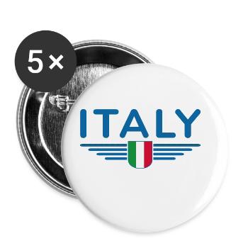Rom Italien Fan Design T Shirt Outfit - Buttons groß 56 mm (5er Pack) - Weiß - Vorne