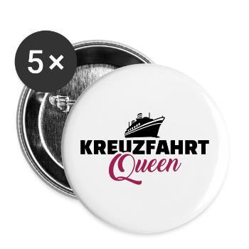 Kreuzfahrt - Buttons groß 56 mm (5er Pack) - Weiß - Vorne