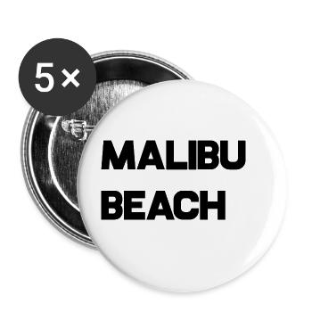 Malibu Beach - Buttons groß 56 mm (5er Pack) - Weiß - Vorne