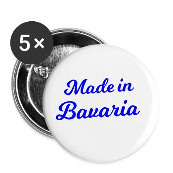 Geboren in Bayern - Buttons groß 56 mm (5er Pack) - Weiß - Vorne