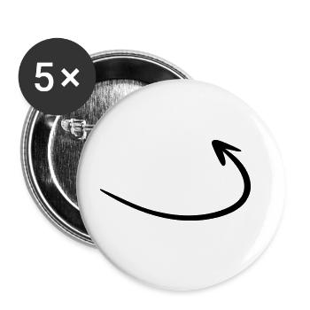 Arrow drawing sketch black - Buttons large 2.2''/56 mm (5-pack) - white - Front