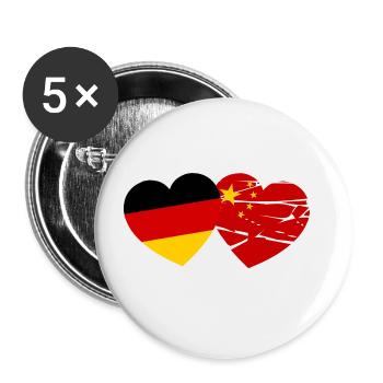 L’amitié germano-chinoise - Lot de 5 grands badges (56 mm) - blanc - Devant
