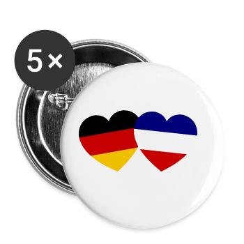 Relations franco-allemandes - Lot de 5 grands badges (56 mm) - blanc - Devant