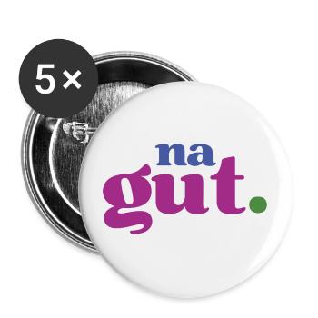 Entspannte Vibes für Gelassene & Gechillte. Na gut - Buttons groß 56 mm (5er Pack) - Weiß - Vorne
