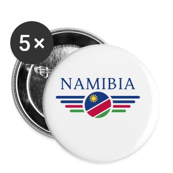 Ich liebe Namibia, Eleganz Stil Design T-Shirt - Buttons groß 56 mm (5er Pack) - Weiß - Vorne