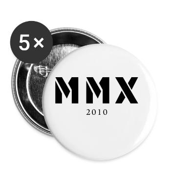 Römische Zahl Geburtsjahr Made in 2010 - Buttons groß 56 mm (5er Pack) - Weiß - Vorne