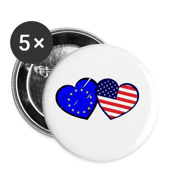 L’amour américain de l’Europe - Lot de 5 grands badges (56 mm) - blanc - Devant