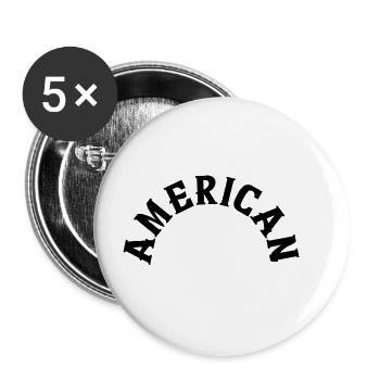 American - Buttons large 2.2''/56 mm (5-pack) - white - Front