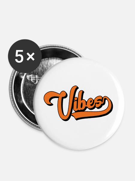 Vibes - Buttons groß 56 mm (5er Pack) - Weiß