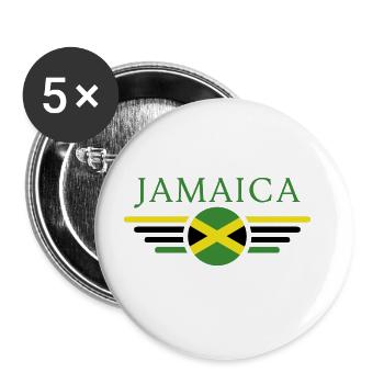 Jamaika - Buttons groß 56 mm (5er Pack) - Weiß - Vorne