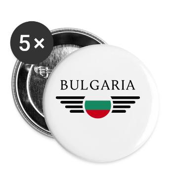 Bulgaria Charm T-Shirt - Buttons large 2.2''/56 mm (5-pack) - white - Front