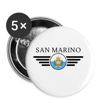 San Marino Elegance T-Shirt - Buttons large 2.2''/56 mm (5-pack) - white - Front