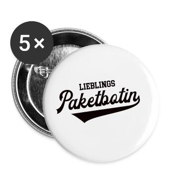 Paketbotin Beste Botin Zustellerin KEP Postbotin - Buttons groß 56 mm (5er Pack) - Weiß - Vorne