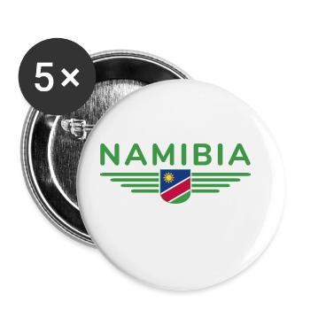 Namibia T-Shirt for Fans and Travelers - Buttons large 2.2''/56 mm (5-pack) - white - Front
