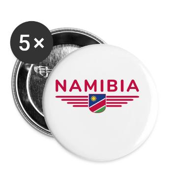 Namibia T-Shirt for Fans and Travelers - Buttons large 2.2''/56 mm (5-pack) - white - Front