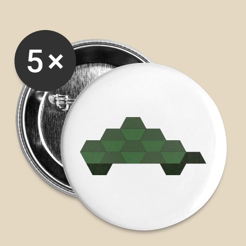 Turtle - Lot de 5 grands badges (56 mm)