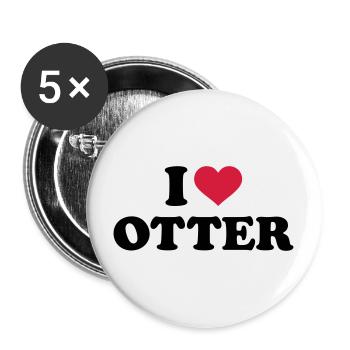 otter - Buttons large 2.2''/56 mm (5-pack) - white - Front