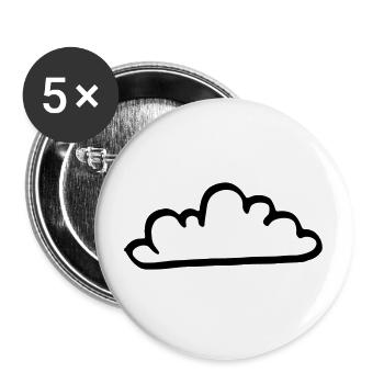 Cloud at the sky - vector - Buttons large 2.2''/56 mm (5-pack) - white - Front