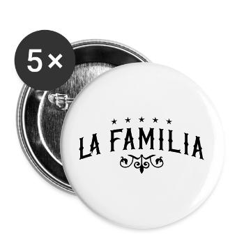 la familia - Buttons groß 56 mm (5er Pack) - Weiß - Vorne